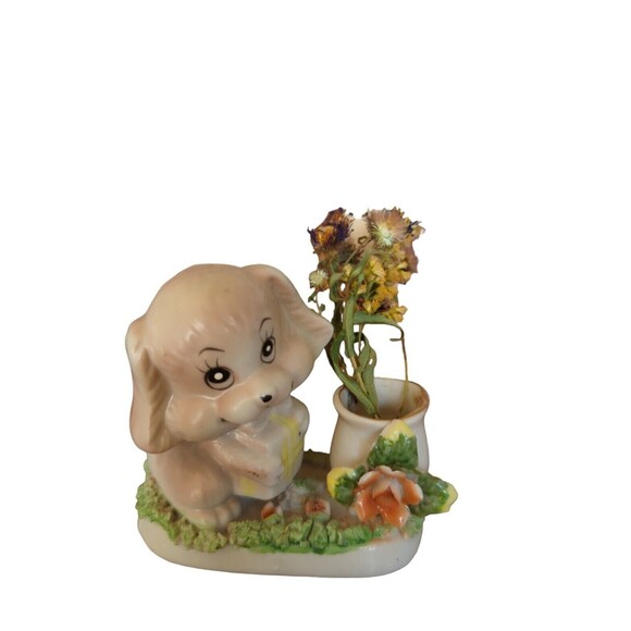 Vintage Anthropomorphic Puppy Dog Planter or Matchstick Holder Kitschy Figurine - Picture 2 of 11